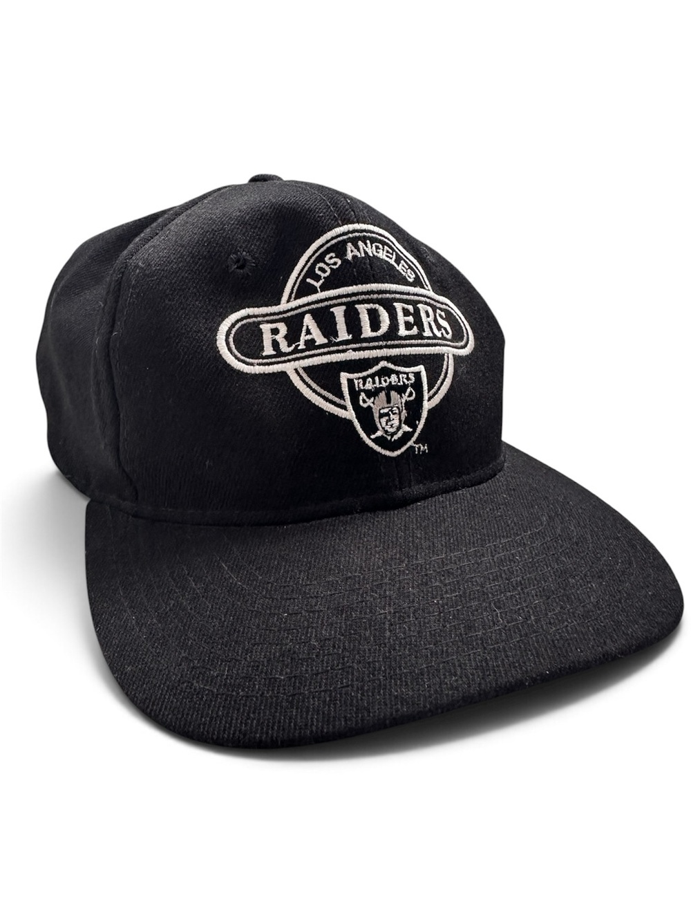 Rare vintage 90s Los Angeles Raiders Circle Logo Snapback Hat